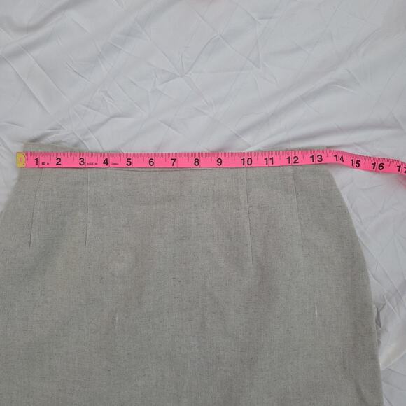 Harve Benard Skirt Beige Floral Pencil Knee Length Women’s Size 4p W/Pink Blse - Picture 6 of 10